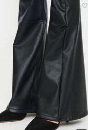 Kan Can Leather Flare Pants